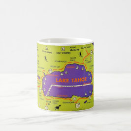 Vintage Lake Tahoe Map Mug Kaffeetasse