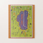 Vintage Lake Tahoe Map  Puzzle (Vertikal)