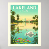 Vintage Lakeland Florida Poster (Vorne)