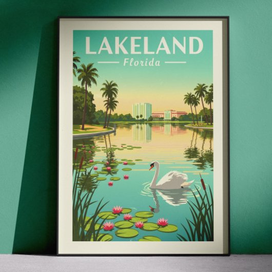 Vintage Lakeland Florida Poster