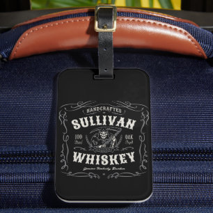 Vintage LAKTER ADD NAME Old Grim Sensenmann Whiske Gepäckanhänger