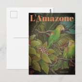 Vintage L'Amazone Reise-Postkarte Postkarte (Vorne/Hinten)