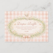 Vintage Lamb Floral Diapper Raffle Begleitkarte (Vorderseite)