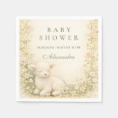 Vintage Lamb Meadow Arch Baby Shower Serviette (Vorderseite)