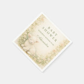 Vintage Lamb Meadow Arch Baby Shower Serviette (Ecke)