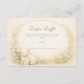 Vintage Lamb Meadow Arch Diapper Raffle Begleitkarte (Vorderseite)
