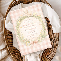 Vintage-Lamm-Blumen-Baby-Party