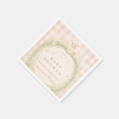 Vintage Lamm Blumen Baby-Party Serviette (Ecke)