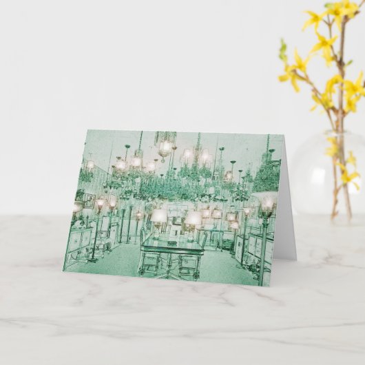 Vintage Lampe LIght-Anzeige Inspirationsmeldung Karte (Gelbe Blume)