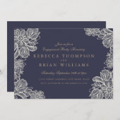 Vintage Lan-Engagement-Partei Einladung (Vorne/Hinten)