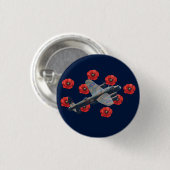 Vintage Lancaster unter den Roten Poppies Button (Vorne & Hinten)