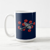 Vintage Lancaster unter den Roten Poppies Kaffeetasse (Links)
