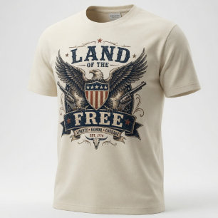 Vintage Land der Freien Patriotischer Adler T-Shirt