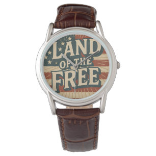 Vintage Land der Freien USA Unabhängigkeitstag Armbanduhr