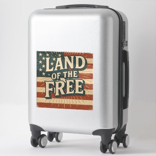 Vintage Land der Freien USA Unabhängigkeitstag Aufkleber