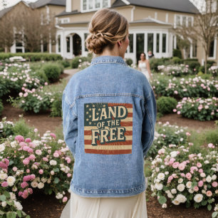 Vintage Land der Freien USA Unabhängigkeitstag Jeansjacke