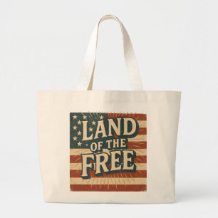 Vintage Land der Freien USA Unabhängigkeitstag Jumbo Stoffbeutel