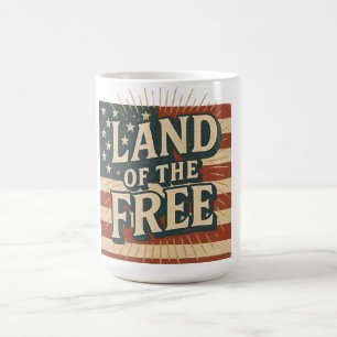 Vintage Land der Freien USA Unabhängigkeitstag  Kaffeetasse