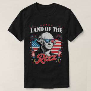 Vintage Land of the Rizz 4th of July-Shirt Retro T-Shirt