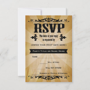 Vintage Land RSVP-Antwortkarten RSVP Karte
