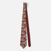 Vintage-Land-Stil-Erdbeer-Patchwork-Muster Krawatte (Vorderseite)