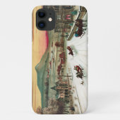 Vintage Land-Weihnachtsszene Case-Mate iPhone Hülle (Rückseite)