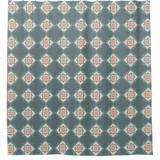 VINTAGE LÄNDERALTE FARBEN DUSCHVORHANG (Vorderseite)