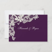 Vintage Länderkennung RSVP Karte (Rückseite)