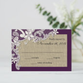 Vintage Länderkennung RSVP Karte (Stehend Vorderseite)