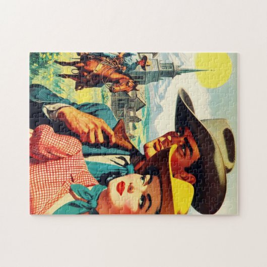 Vintage Ländervorstellung Puzzle (Horizontal)