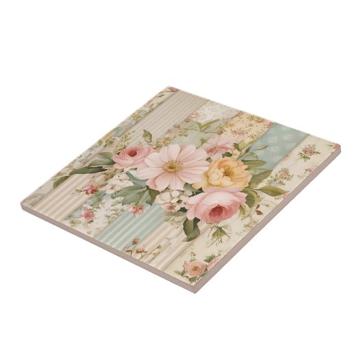 Vintage Landesflora Fliese (Seite)