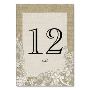 Vintage Landesoberflächengestaltung Tischnummer