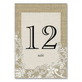 Vintage Landesoberflächengestaltung Tischnummer (Rückseite)