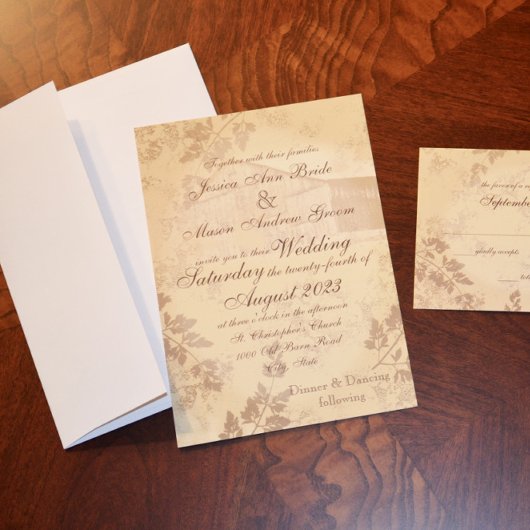 Vintage Landesverheiratung Einladung