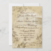 Vintage Landesverheiratung Einladung (Vorderseite)