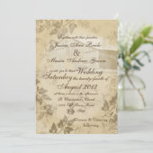 Vintage Landesverheiratung Einladung (Stehend Vorderseite)