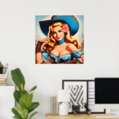 Vintage-Landfrau Poster (Heimbüro)