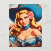 Vintage-Landfrau Postkarte (Vorderseite)
