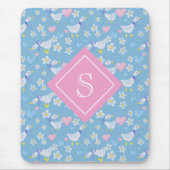 Vintage Landgans-Muster mit Monogramm Mousepad (Vorne)
