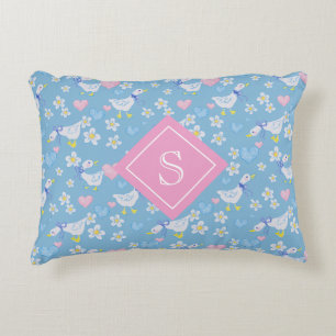 Vintage-Landgans-Muster-Monogramm Dekokissen