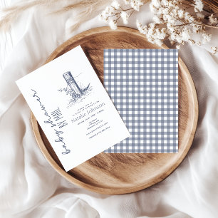 Vintage Landhaus-Charme-Baby-Party per Post Einladung