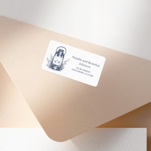 Vintage Landhaus-Charme Baby Shower Adressetikett
