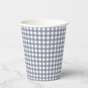 Vintage Landhaus-Charme-Kariert Baby Shower-Party Pappbecher