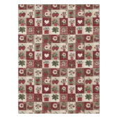 Vintage-Landhaus-Erdbeer-Patchwork-Muster Tischdecke (Vorderseite)