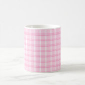 Vintage-Landhaus-Rosa-Karo-Muster Kaffeetasse (Mittel)