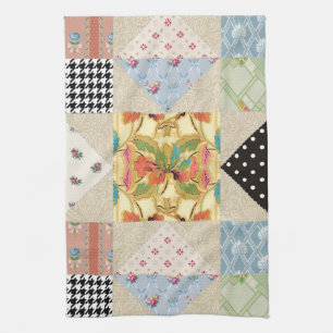 Vintage Landhaus-Stil-Abendstern-Quiltmuster Geschirrtuch