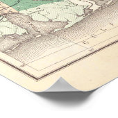 Vintage Landkarte Alabamas (1882) Poster (Ecke)