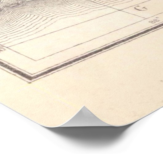 Vintage Landkarte Alabamas (1882) Poster (Ecke)