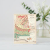 Vintage Landkarte Alabamas (1882) Postkarte (Stehend Vorderseite)