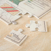 Vintage Landkarte Alabamas (1882) Puzzle (Seite)